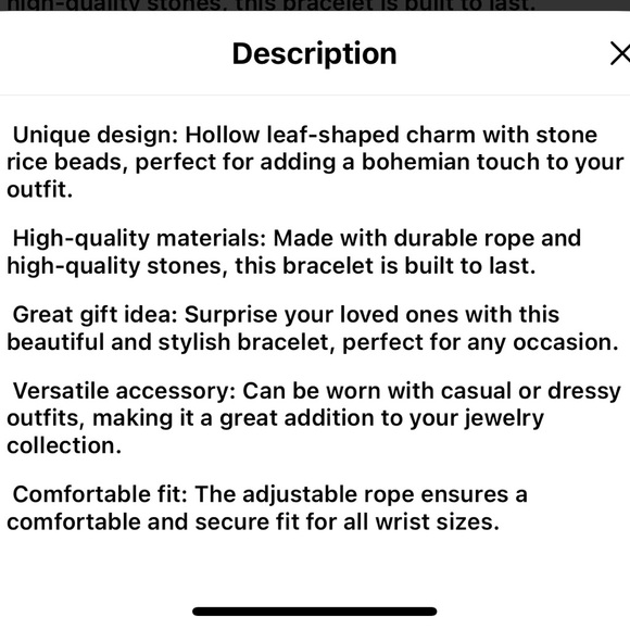 Layered Boho Style Bracelet (New) - Picture 4 of 6